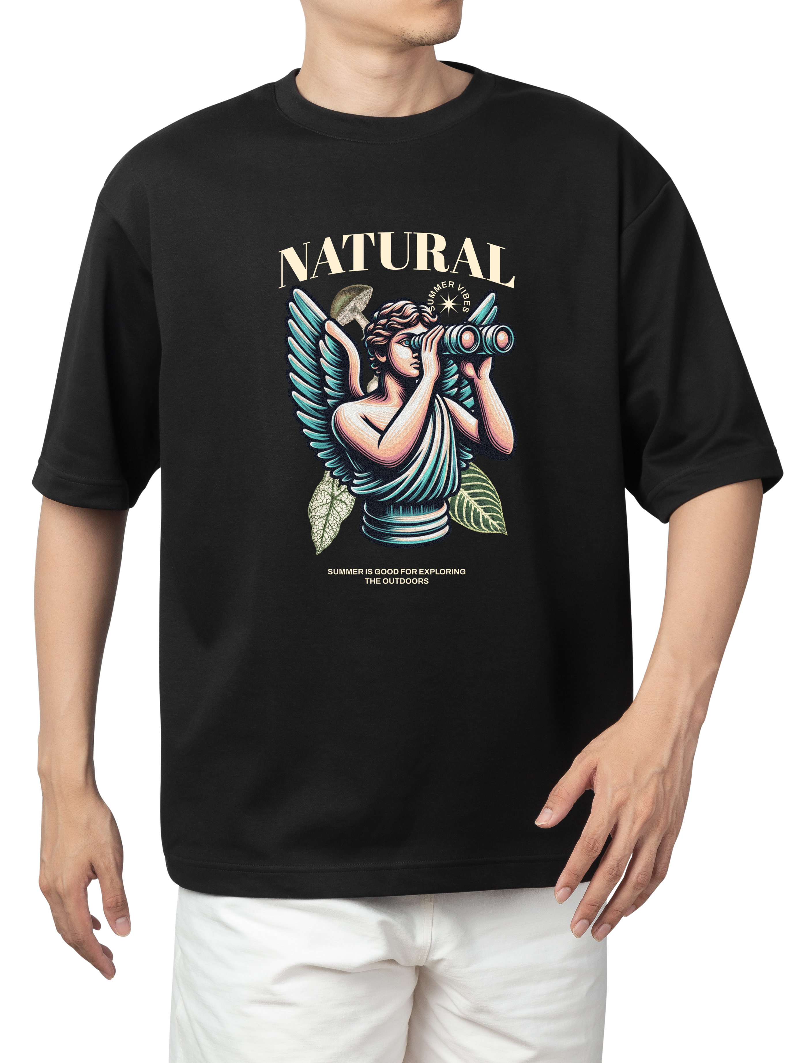 Alfaq Natural Summer Angel Floral Botanical T-Shirt